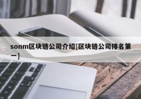 sonm区块链公司介绍[区块链公司排名第一]