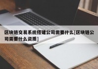 区块链交易系统搭建公司需要什么[区块链公司需要什么资质]