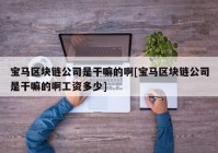 宝马区块链公司是干嘛的啊[宝马区块链公司是干嘛的啊工资多少]